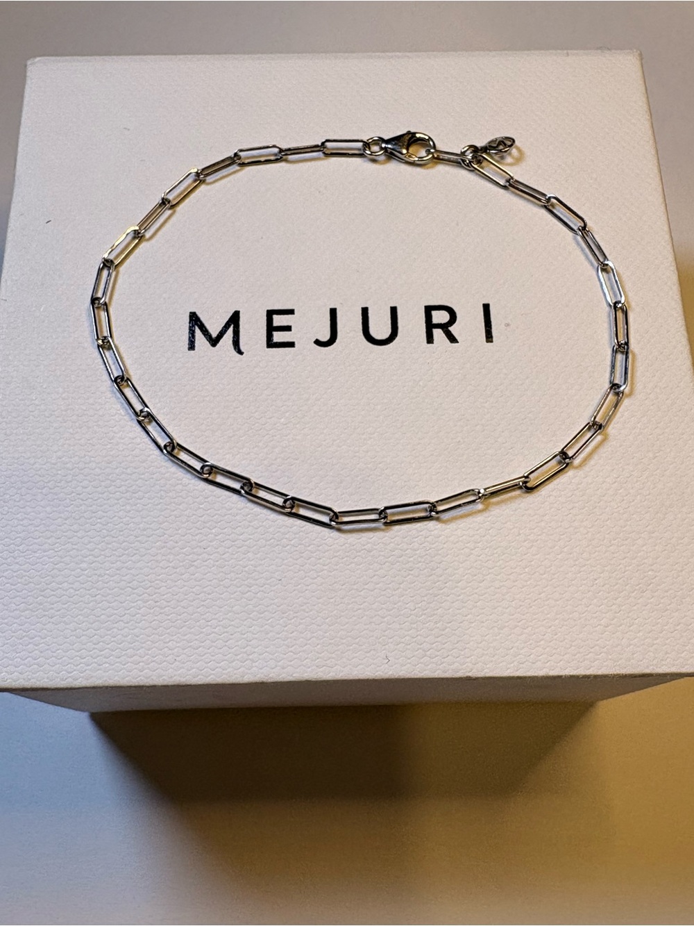 Mejuri 14k White Gold Boyfriend Bold Chain Bracelet